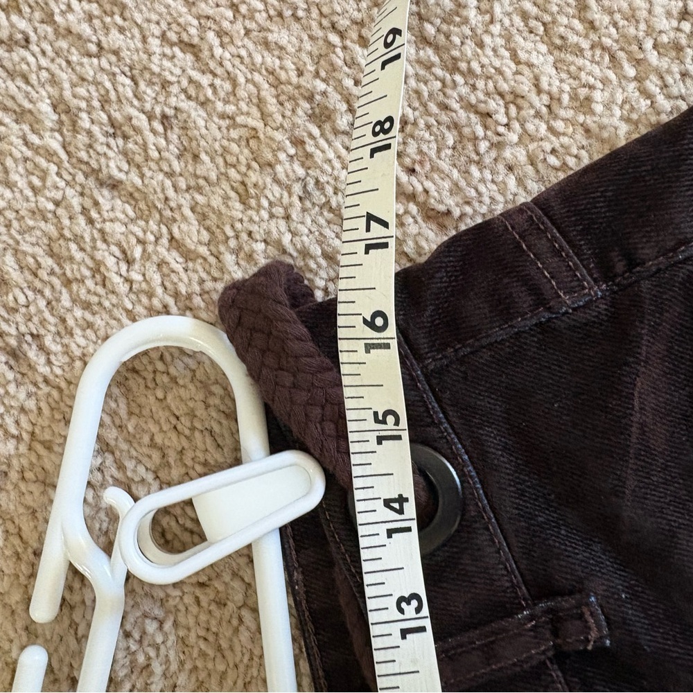 Free People Dark Brown Moxie Flocked  barrel jeans - Picture 11 of 12